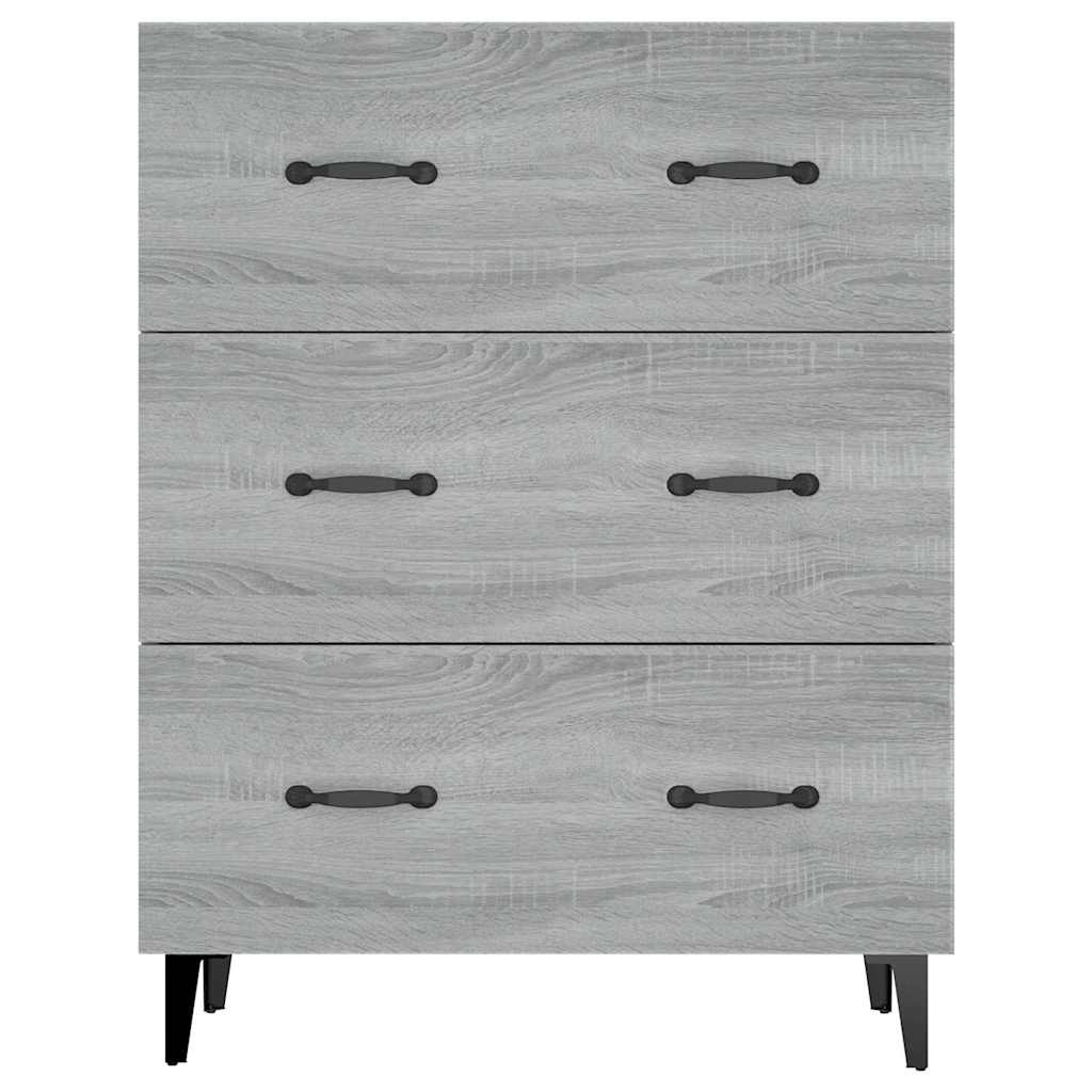 vidaXL Sideboard Grey Sonoma 69,5x34x90 cm Engineered Wood