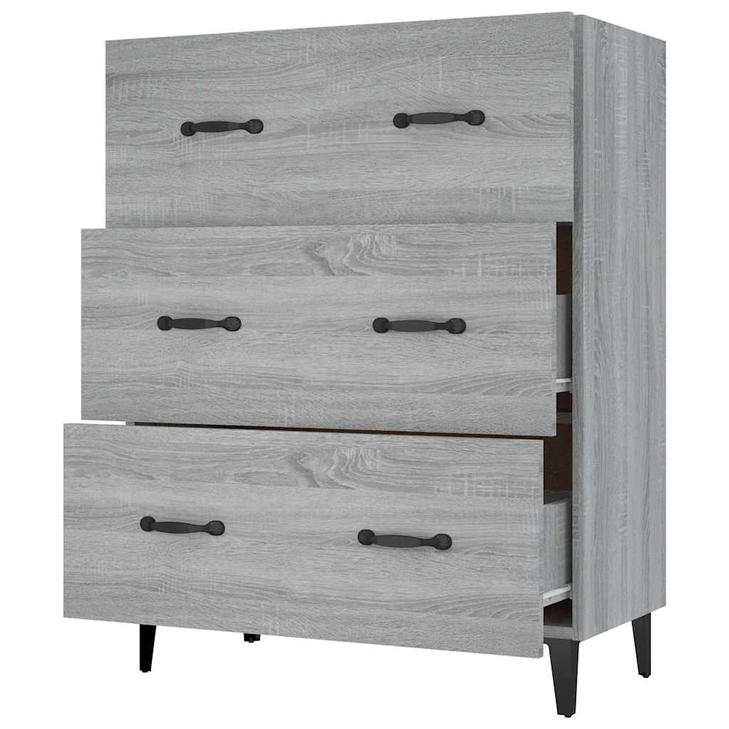 vidaXL Sideboard Grey Sonoma 69,5x34x90 cm Engineered Wood