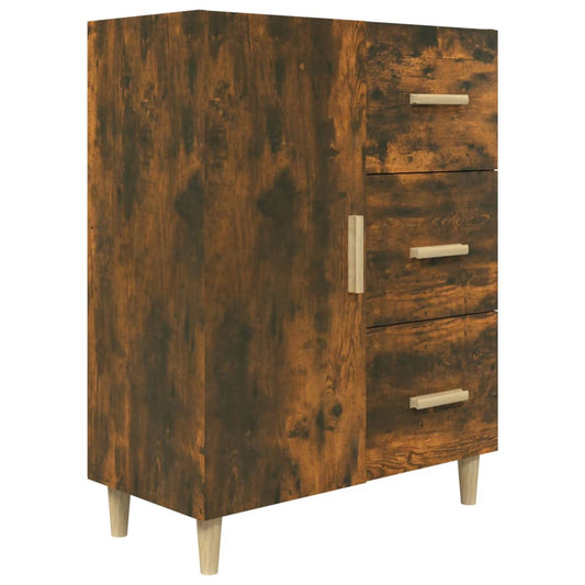 vidaXL Sideboard Smoked Oak 69.5x34x90 cm Engineered Wood