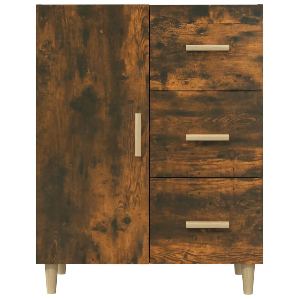 vidaXL Sideboard Smoked Oak 69.5x34x90 cm Engineered Wood