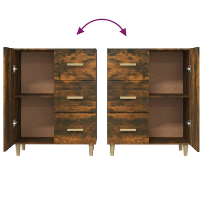 vidaXL Sideboard Smoked Oak 69.5x34x90 cm Engineered Wood