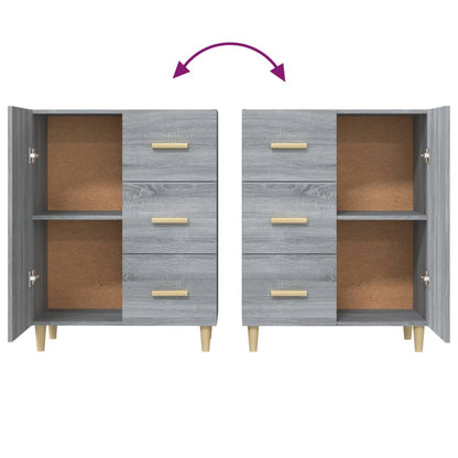 vidaXL Sideboard Grey Sonoma 69.5x34x90 cm Engineered Wood