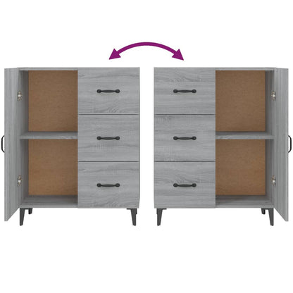 vidaXL Sideboard Grey Sonoma 69.5x34x90 cm Engineered Wood