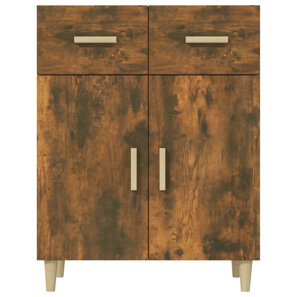vidaXL Sideboard Smoked Oak 69.5x34x90 cm Engineered Wood