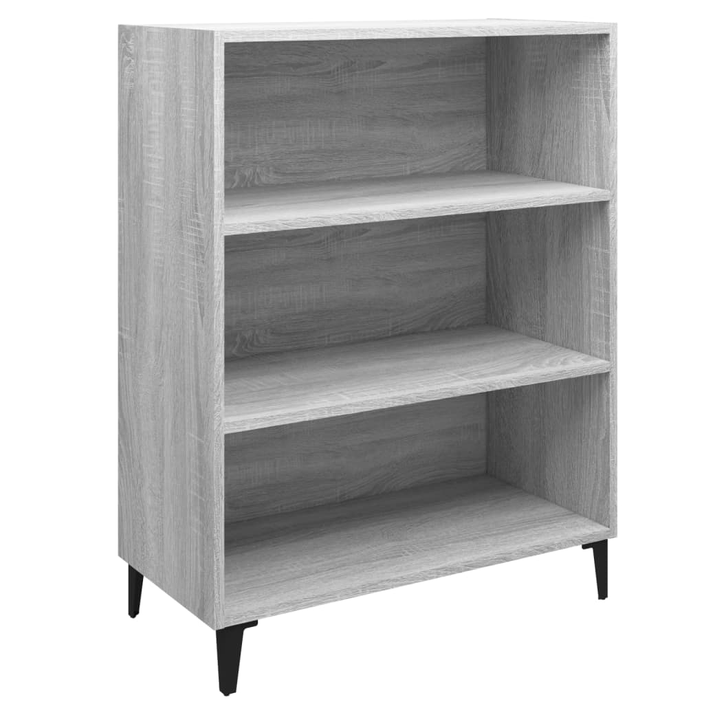 vidaXL Sideboard Grey Sonoma 69.5x32.5x90 cm Engineered Wood