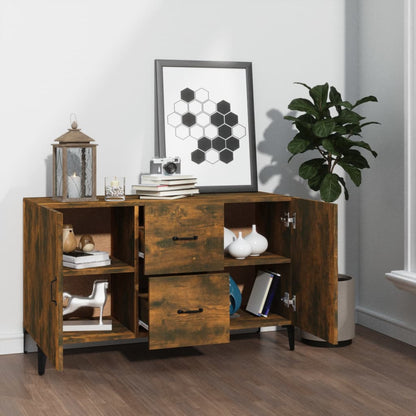 vidaXL Sideboard Smoked Oak 100x36x60 cm Engineered Wood