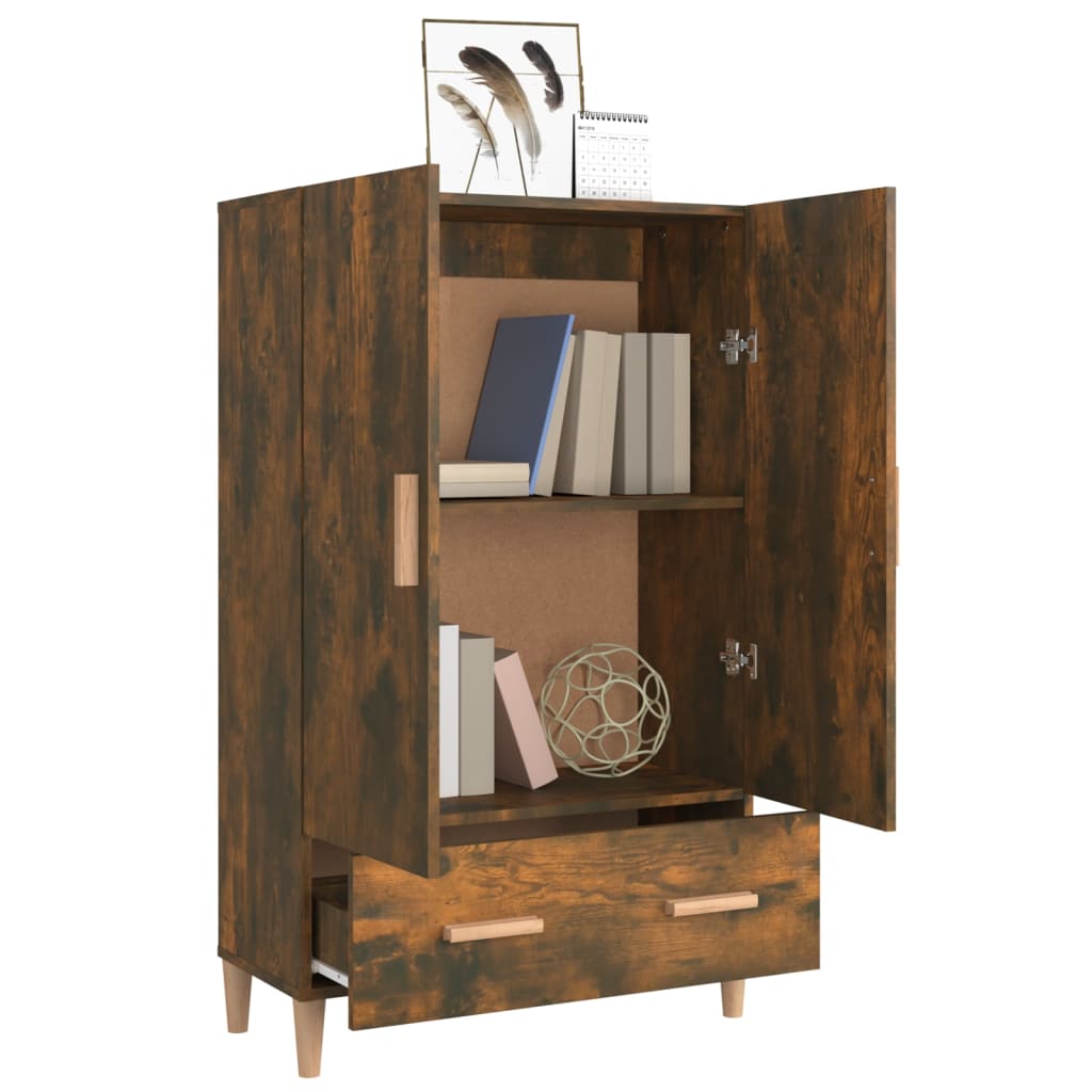 vidaXL Highboard Smoked Oak 70x31x115 cm Engineered Wood