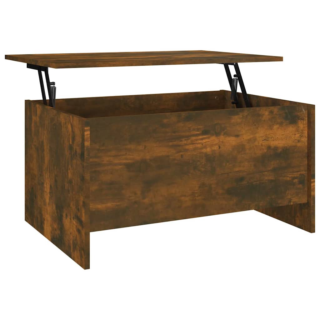 vidaXL Coffee Table Smoked Oak 80x55,5x41,5 cm Engineered Wood