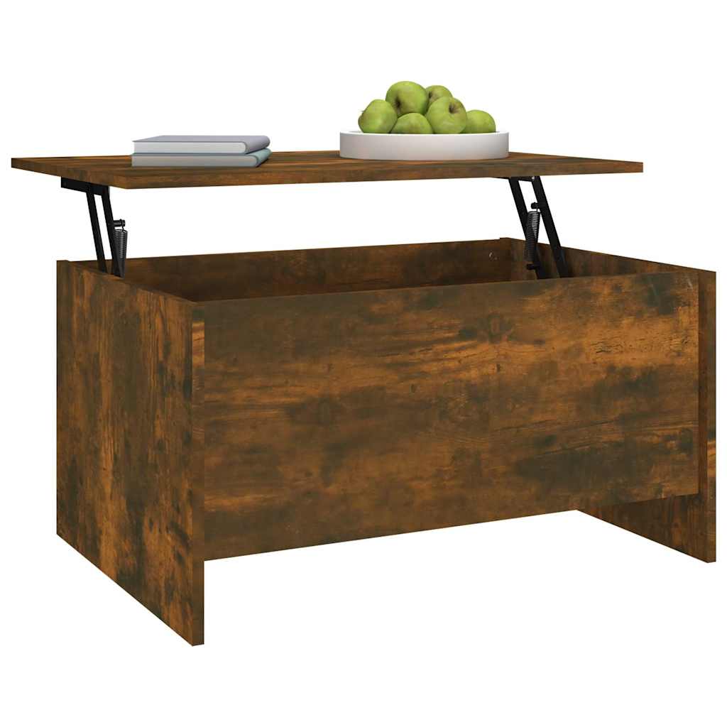 vidaXL Coffee Table Smoked Oak 80x55,5x41,5 cm Engineered Wood