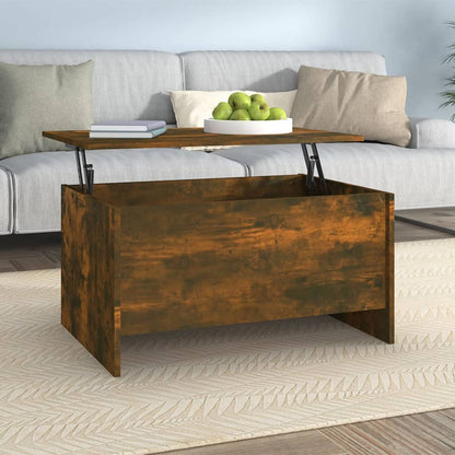 vidaXL Coffee Table Smoked Oak 80x55,5x41,5 cm Engineered Wood