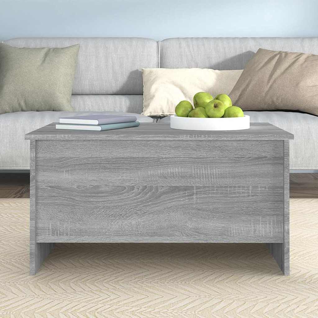 vidaXL Coffee Table Grey Sonoma 80x55,5x41,5 cm Engineered Wood