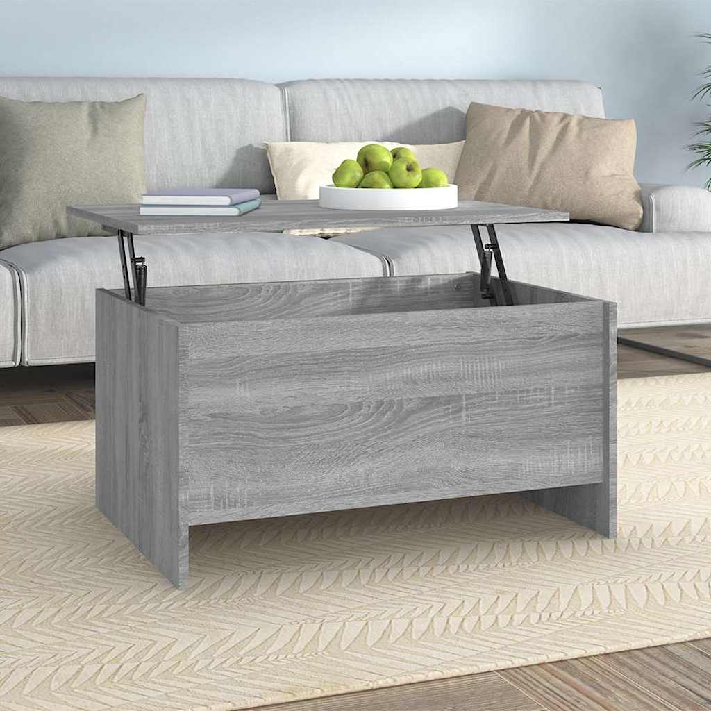 vidaXL Coffee Table Grey Sonoma 80x55,5x41,5 cm Engineered Wood