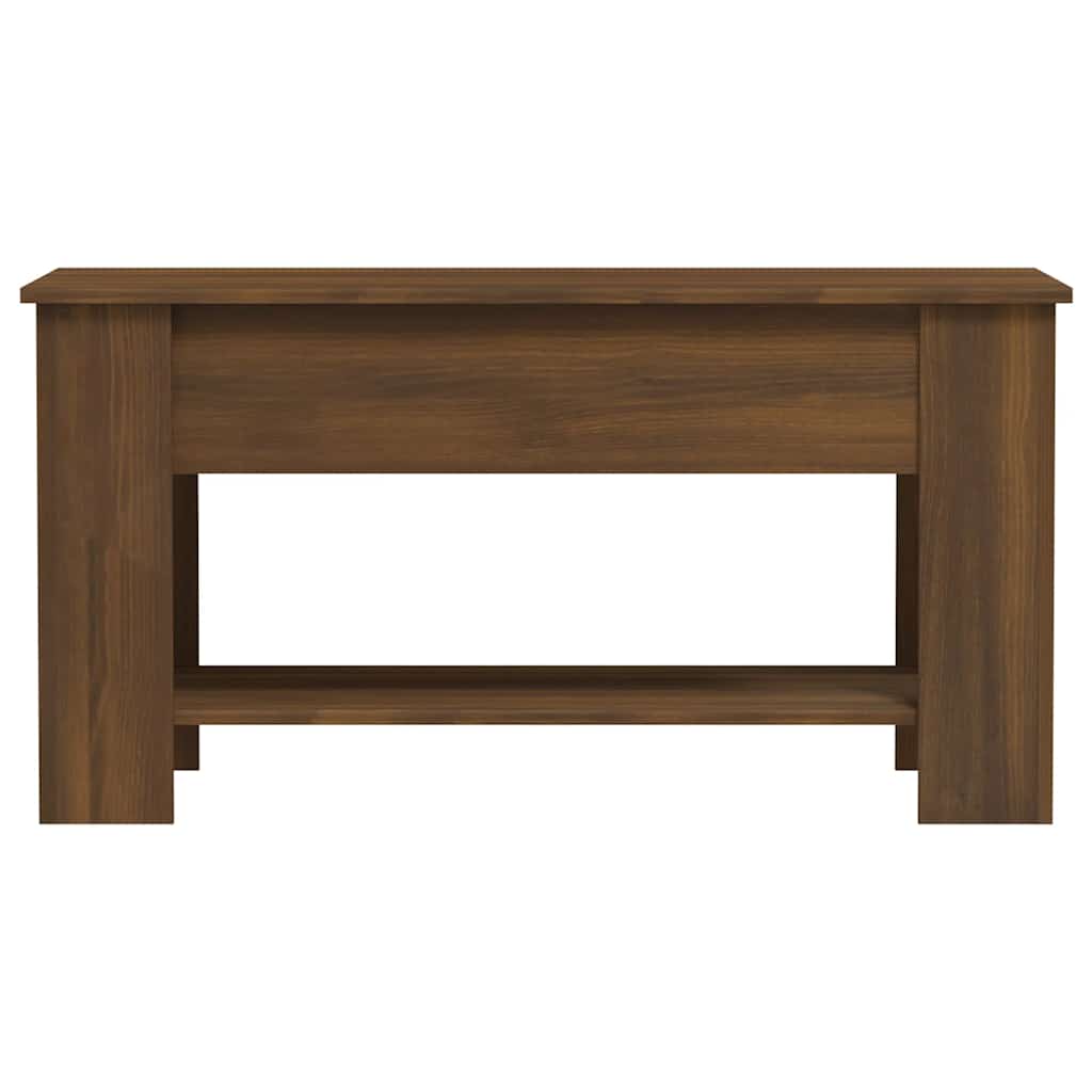 vidaXL Coffee Table Brown Oak 101x49x52 cm Engineered Wood