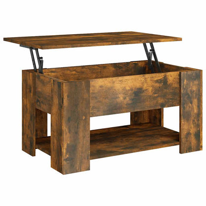vidaXL Coffee Table Smoked Oak 79x49x41 cm Engineered Wood