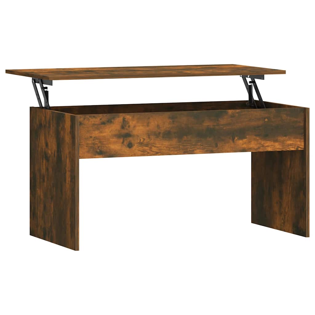 vidaXL Coffee Table Smoked Oak 102x50,5x52,5 cm Engineered Wood
