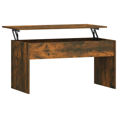 vidaXL Coffee Table Smoked Oak 102x50,5x52,5 cm Engineered Wood