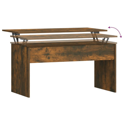 vidaXL Coffee Table Smoked Oak 102x50,5x52,5 cm Engineered Wood