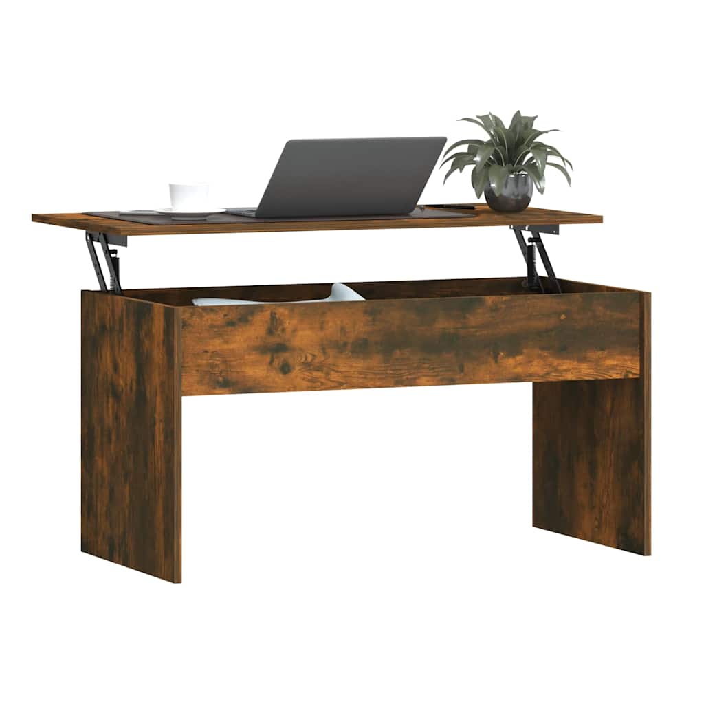 vidaXL Coffee Table Smoked Oak 102x50,5x52,5 cm Engineered Wood