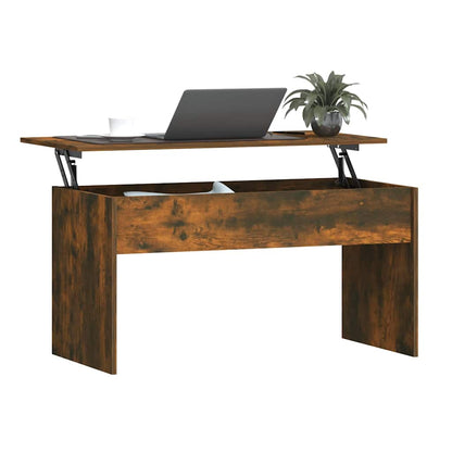 vidaXL Coffee Table Smoked Oak 102x50,5x52,5 cm Engineered Wood