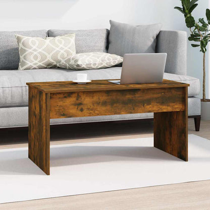 vidaXL Coffee Table Smoked Oak 102x50,5x52,5 cm Engineered Wood