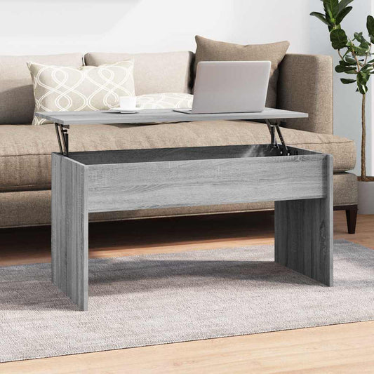 vidaXL Coffee Table Grey Sonoma 102x50,5x52,5 cm Engineered Wood