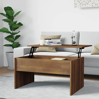 vidaXL Coffee Table Brown Oak 80x50,5x41,5 cm Engineered Wood