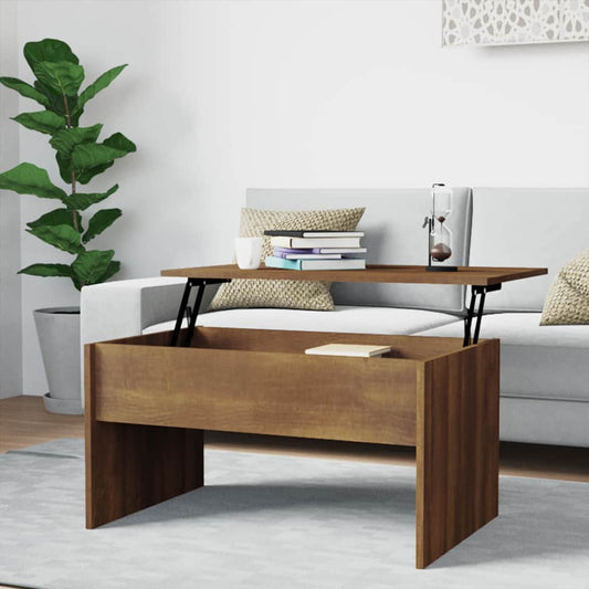 vidaXL Coffee Table Brown Oak 80x50,5x41,5 cm Engineered Wood