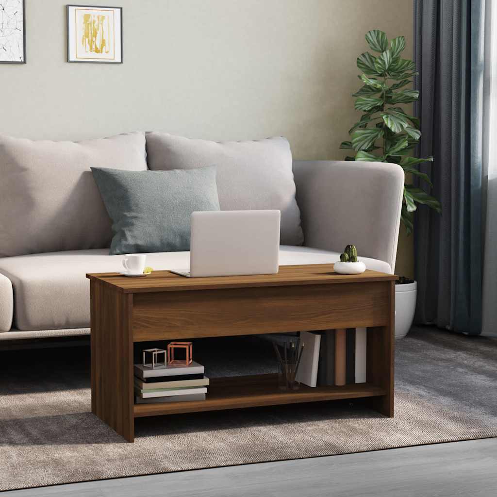 vidaXL Coffee Table Brown Oak 102x50x52.5 cm Engineered Wood