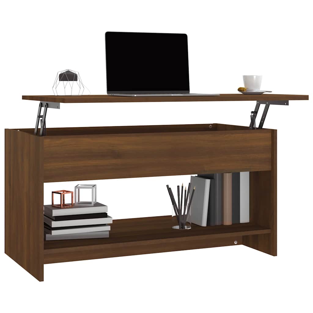 vidaXL Coffee Table Brown Oak 102x50x52.5 cm Engineered Wood