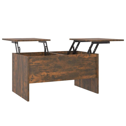 vidaXL Coffee Table Smoked Oak 80x50x42.5 cm Engineered Wood