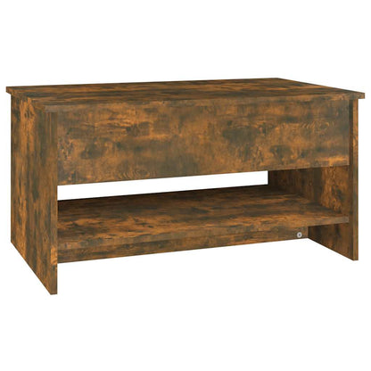 vidaXL Coffee Table Smoked Oak 80x50x40 cm Engineered Wood