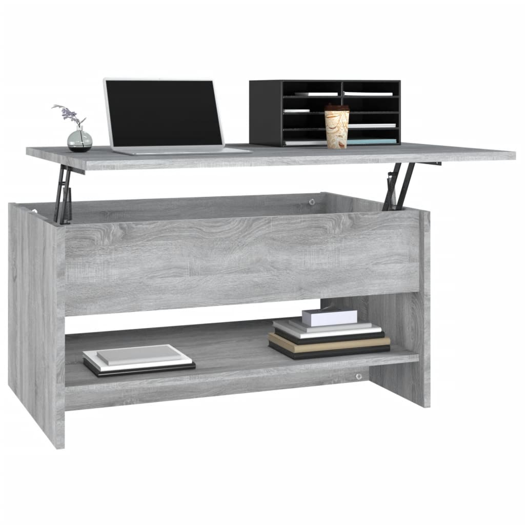 vidaXL Coffee Table Grey Sonoma 80x50x40 cm Engineered Wood
