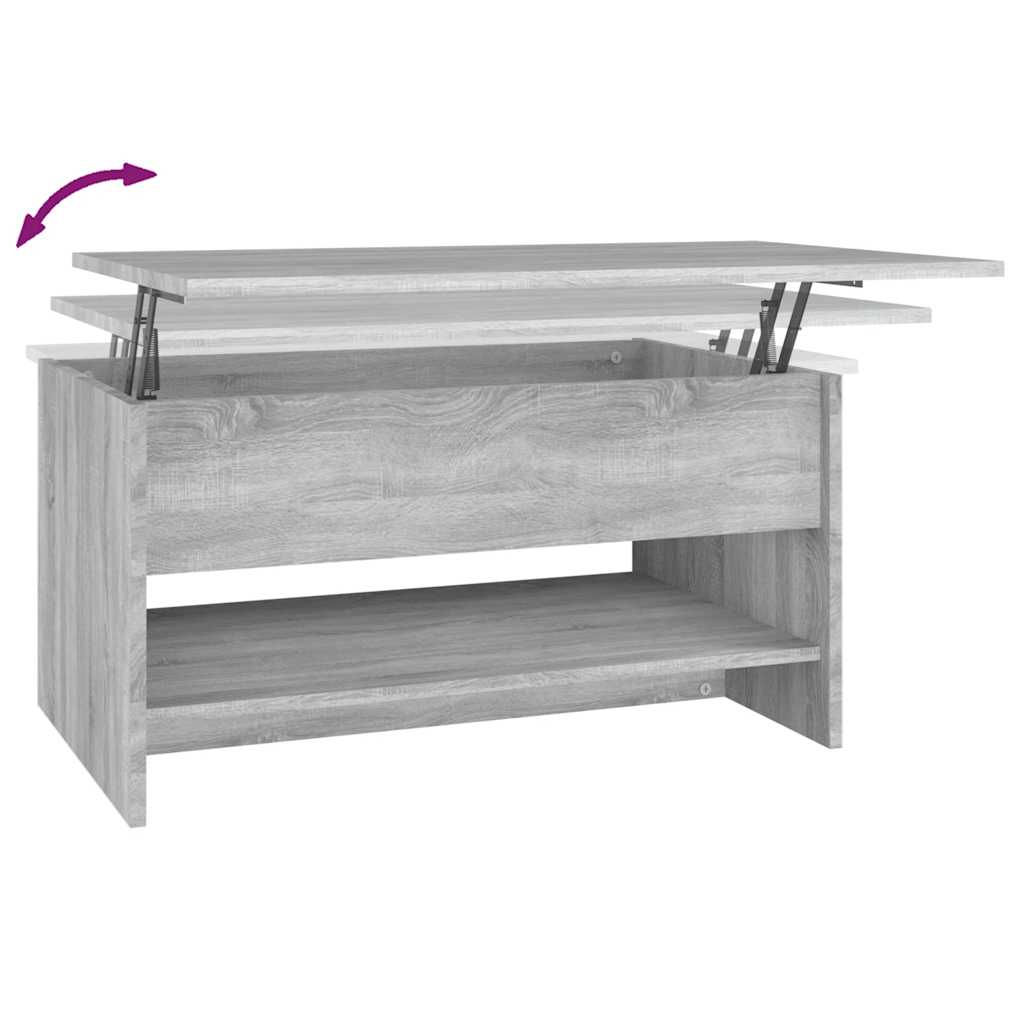 vidaXL Coffee Table Grey Sonoma 80x50x40 cm Engineered Wood