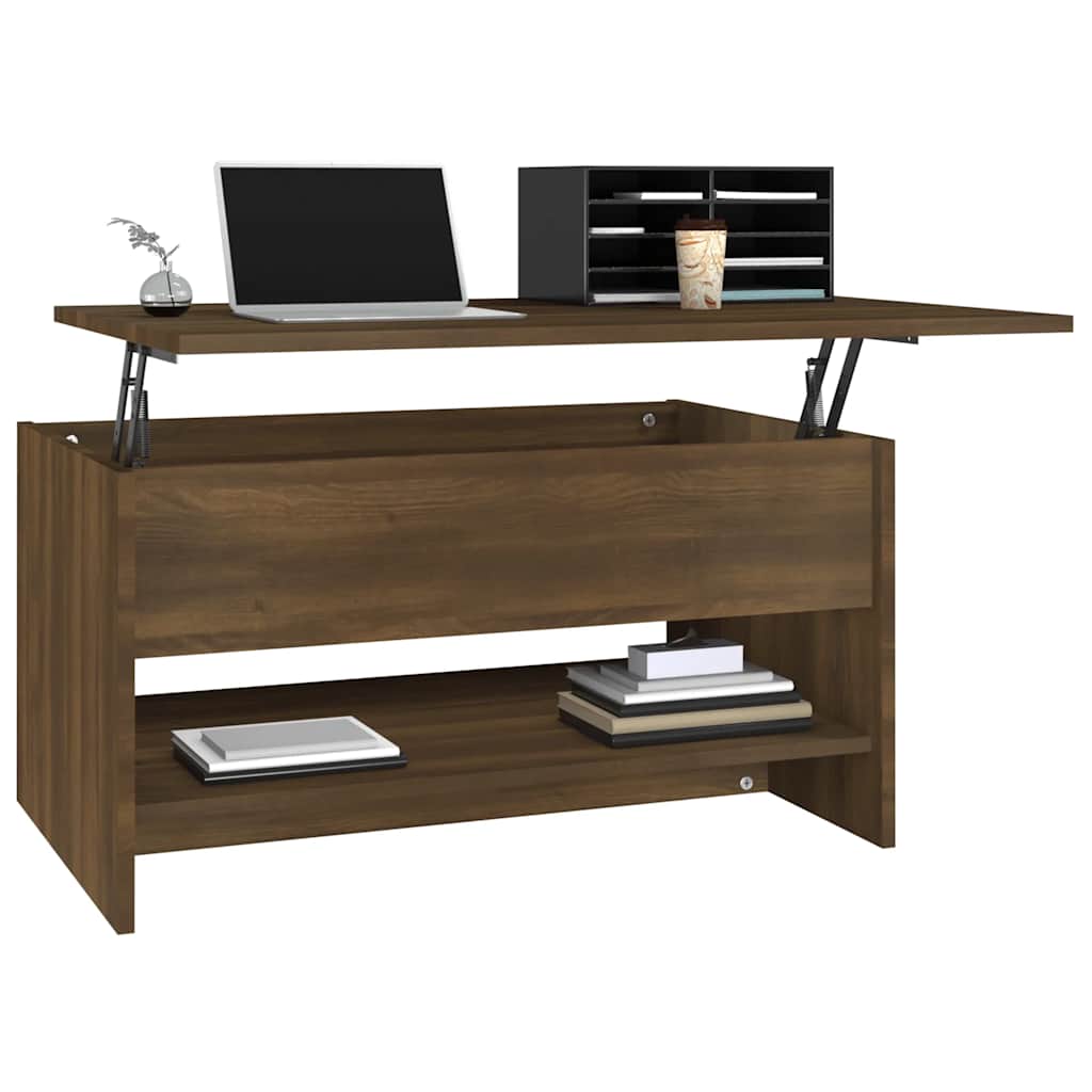 vidaXL Coffee Table Brown Oak 80x50x40 cm Engineered Wood