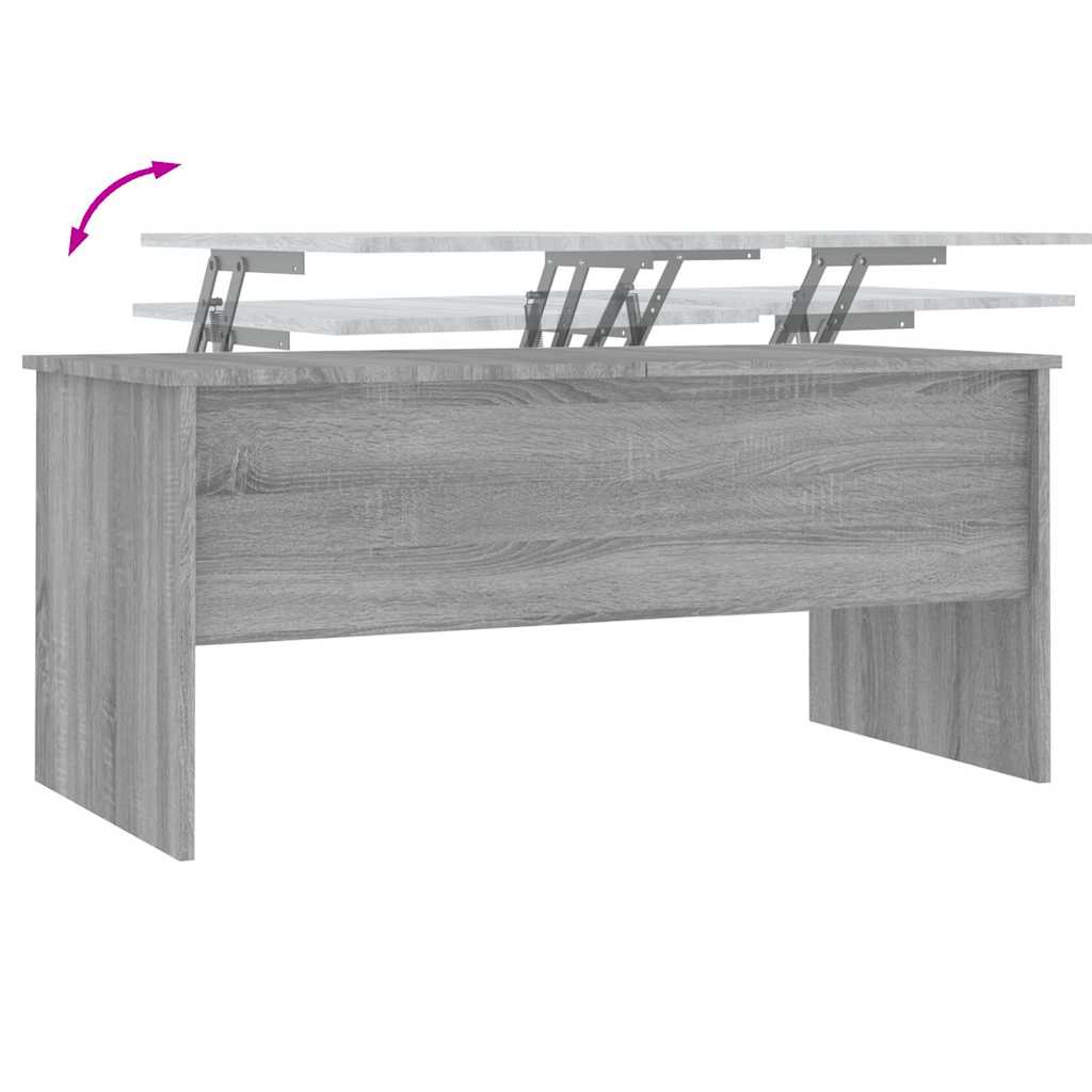 vidaXL Coffee Table Grey Sonoma 102x50.5x46.5 cm Engineered Wood