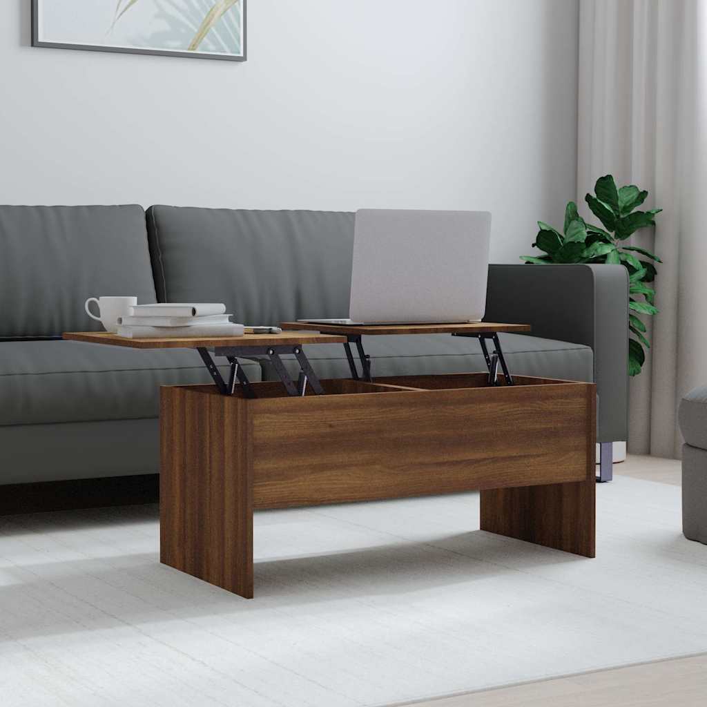 vidaXL Coffee Table | Brown Oak | Engineered Wood | Medium