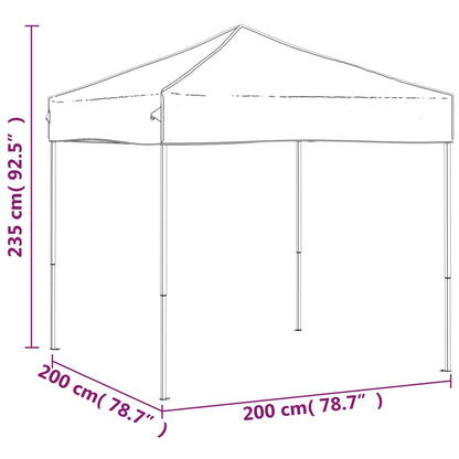 vidaXL Folding Party Tent Anthracite 2x2 m