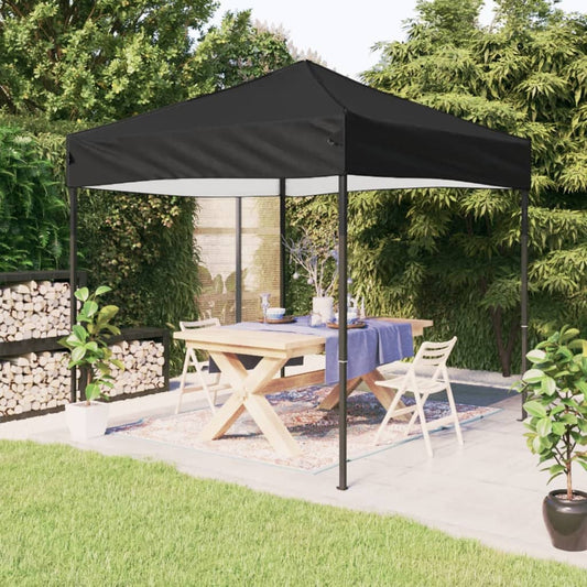 vidaXL Folding Party Tent Black 2x2 m