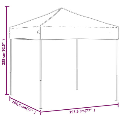 vidaXL Folding Party Tent Red 2x2 m