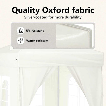 vidaXL Party Tent | Cream | 210D oxford fabric | Regular size for a party tent