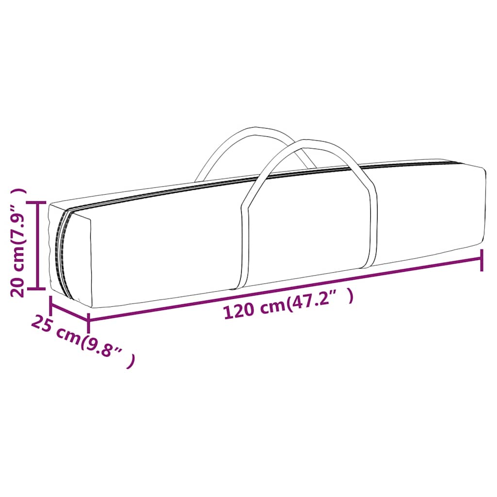 vidaXL Party Tent | White | 210D Oxford fabric | 2x2 m | Foldable
