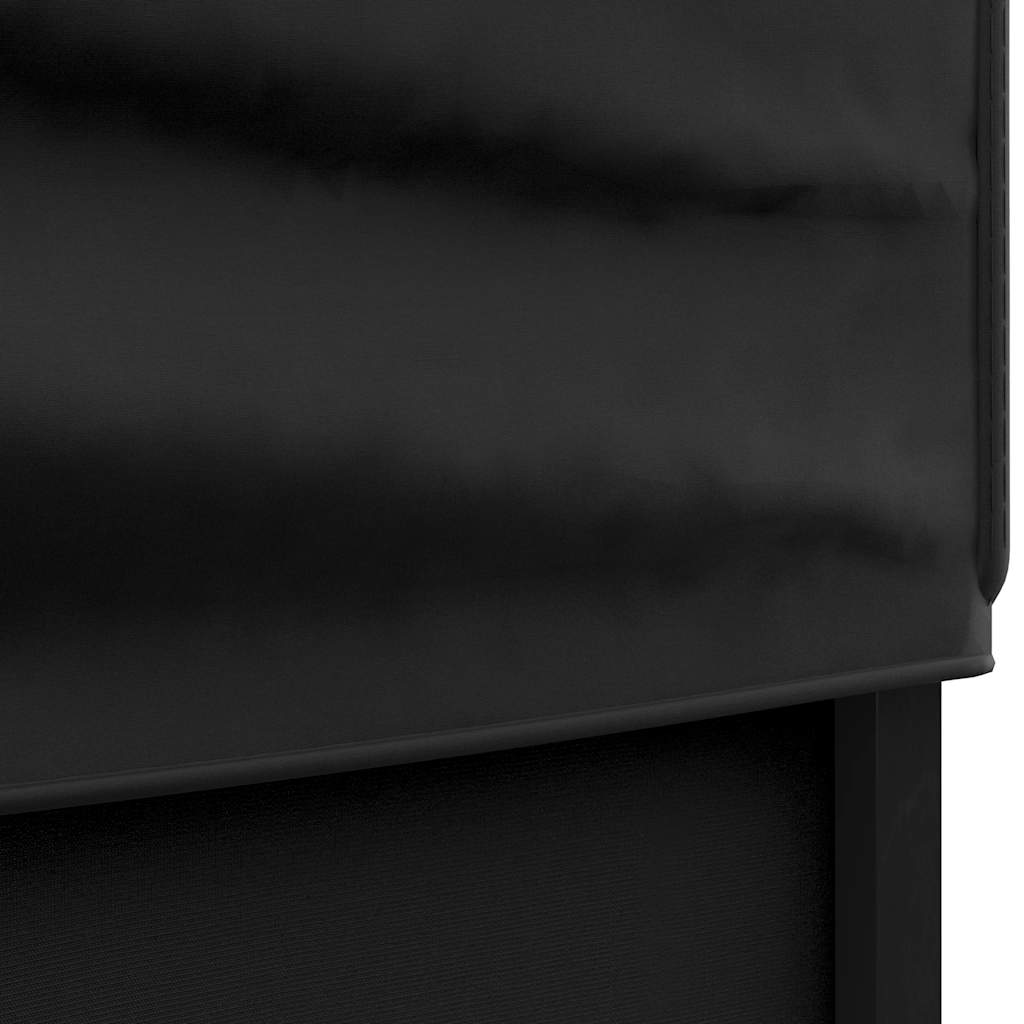 vidaXL Folding Party Tent with Sidewalls Black 2x2 m
