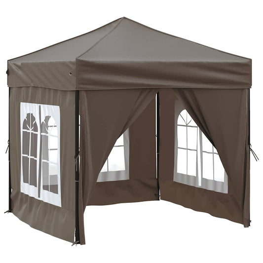 vidaXL Party Tent | Taupe | 210D oxford fabric | 2x2 m | Foldable | Party Tent