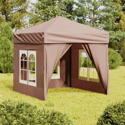 vidaXL Party Tent | Taupe | 210D oxford fabric | 2x2 m | Foldable | Party Tent