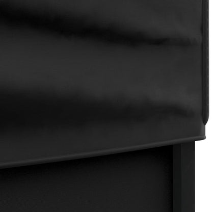 vidaXL Folding Party Tent with Sidewalls Black 2x2 m