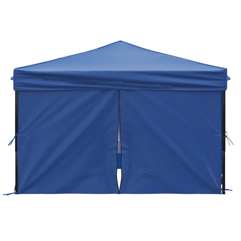 vidaXL Folding Party Tent with Sidewalls Blue 3x3 m