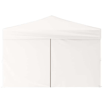 vidaXL Folding Party Tent with Sidewalls White 3x3 m