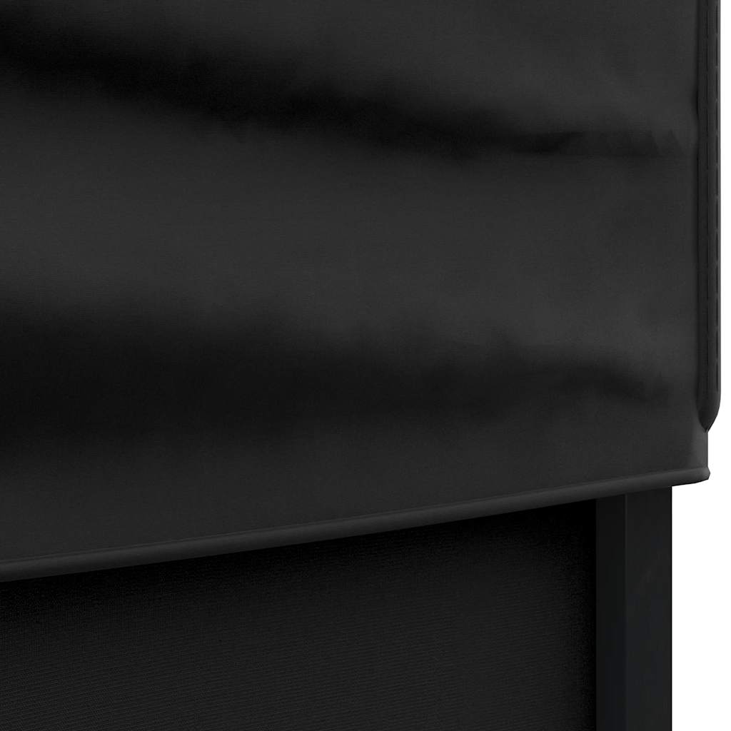 vidaXL Folding Party Tent with Sidewalls Black 3x3 m