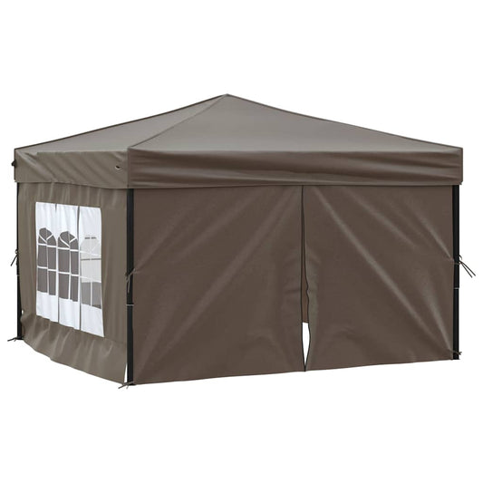 vidaXL Party Tent | Taupe | 210D oxford fabric with silver coating | 3x3 metres