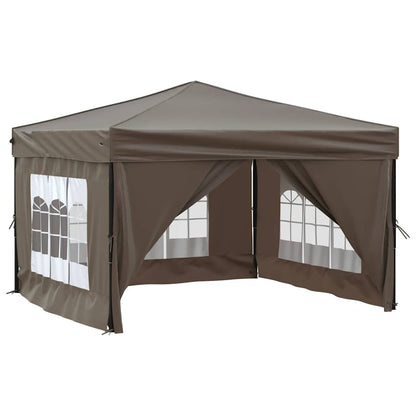 vidaXL Party Tent | Taupe | 210D oxford fabric with silver coating | 3x3 metres